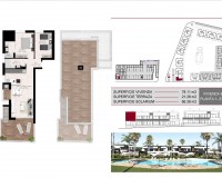 Nieuw constructie - Top Floor Bungalow - Ciudad Quesada - Lo Marabú
